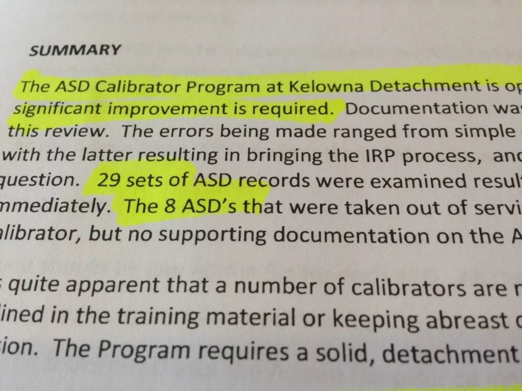 Mountie audits reveal serious errors in roadside drunk-driving checks Mountie audits reveal serious errors in roadside drunk-driving checks