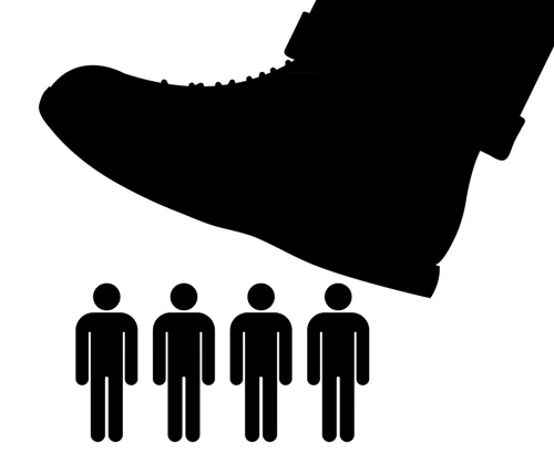 A government in opposition to its citizens