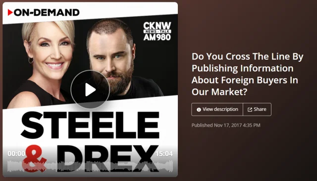 Paul Doroshenko Interviewed on Steele and Drex CKNW AM980 Paul Doroshenko Interviewed on Steele and Drex CKNW AM980