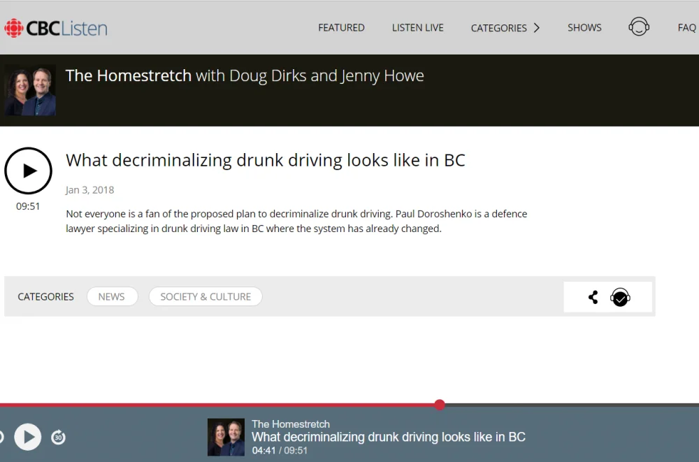 Paul Doroshenko interviewed on CBC’s The Homestretch