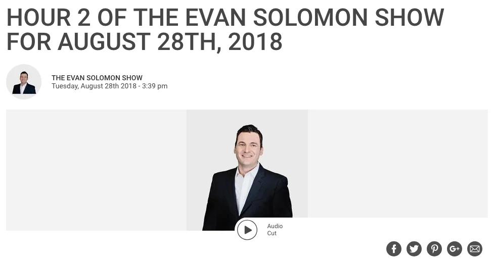 Paul Doroshenko on Evan Solomon’s Show about the Drager DrugTest 5000