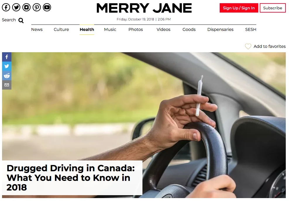 Kyla Lee on Mary Jane Regarding Drugged Driving in Canada