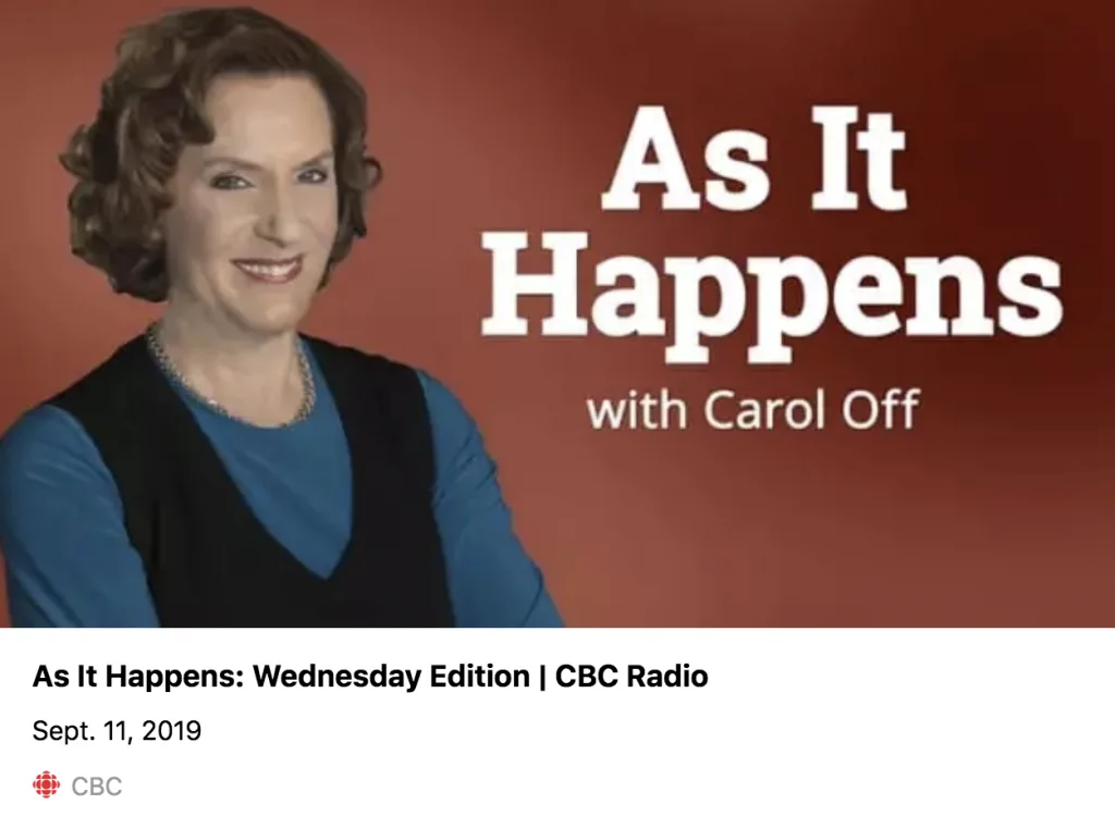 Kyla Lee on As It Happens: Wednesday Edition Kyla Lee on As It Happens: Wednesday Edition