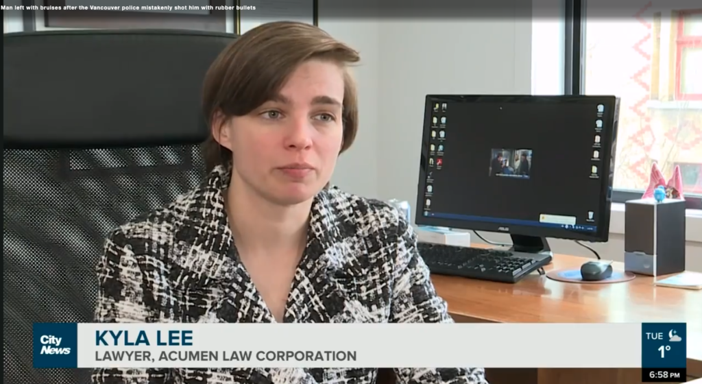 Kyla Lee on City News: Vancouver Police say wrong person arrested and shot with rubber bullets